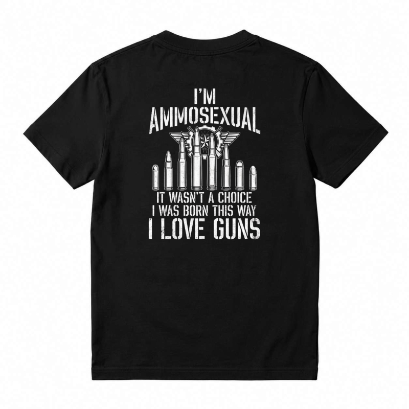 I Love Guns Ammosexual Born This Way Bullet Graphic Unisex Classic T-shirt