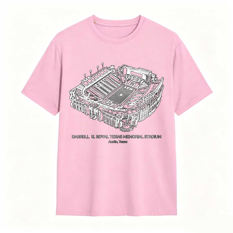 Darrell K Royal Texas Memorial Stadium Austin Texas Architectural Sketch T-shirt