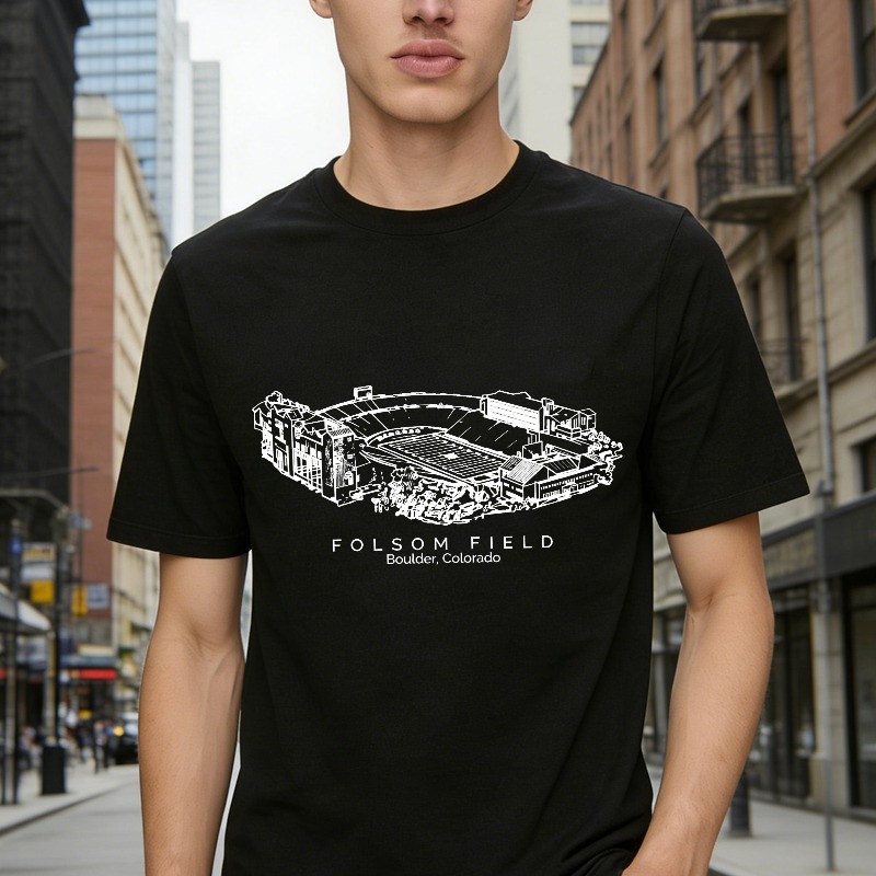 Folsom Field Stadium Boulder Colorado T-shirt