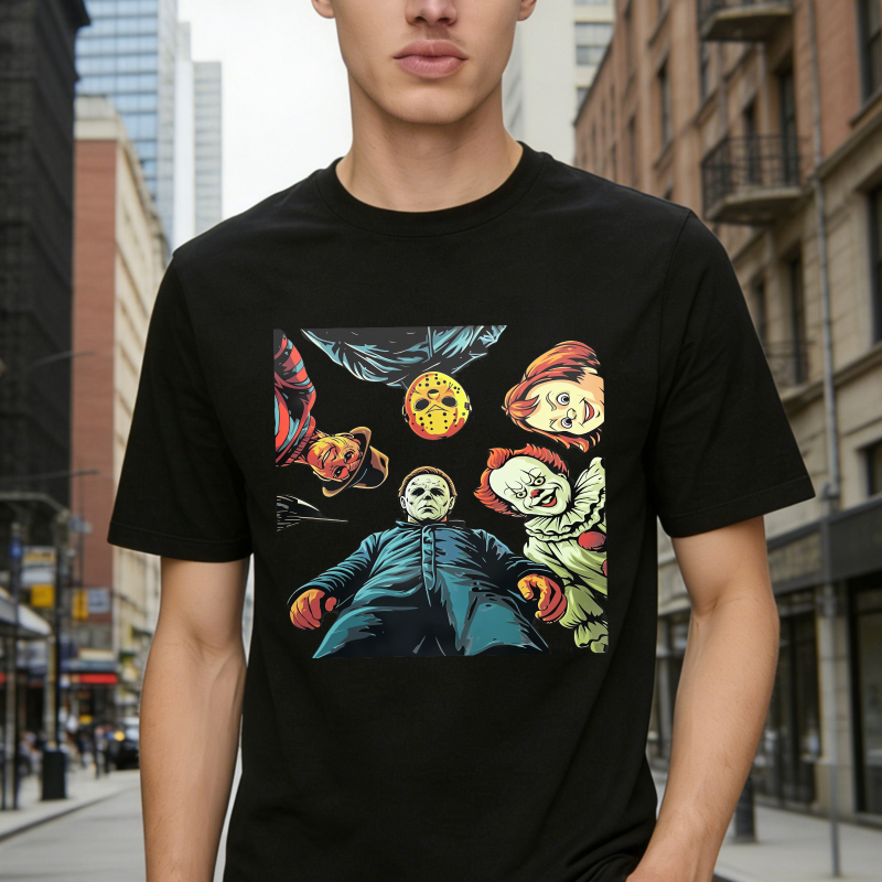 Horror Movie Icons Collage Graphic Unisex Classic T-shirt