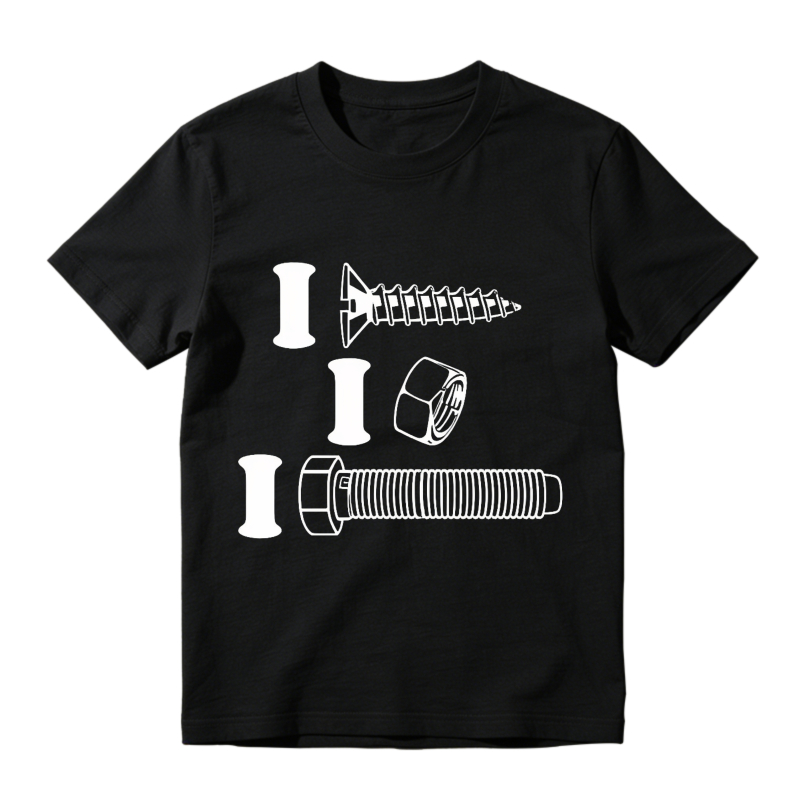 Screw Bolt Nut And Washer Design T-shirt