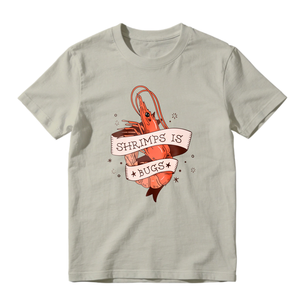 Shrimps Is Bugs Shrimp Heart Banner Graphic Unisex Classic T-shirt
