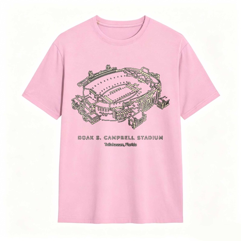 Doak S Campbell Stadium Tallahassee Florida Architectural Blueprint Design T-shirt