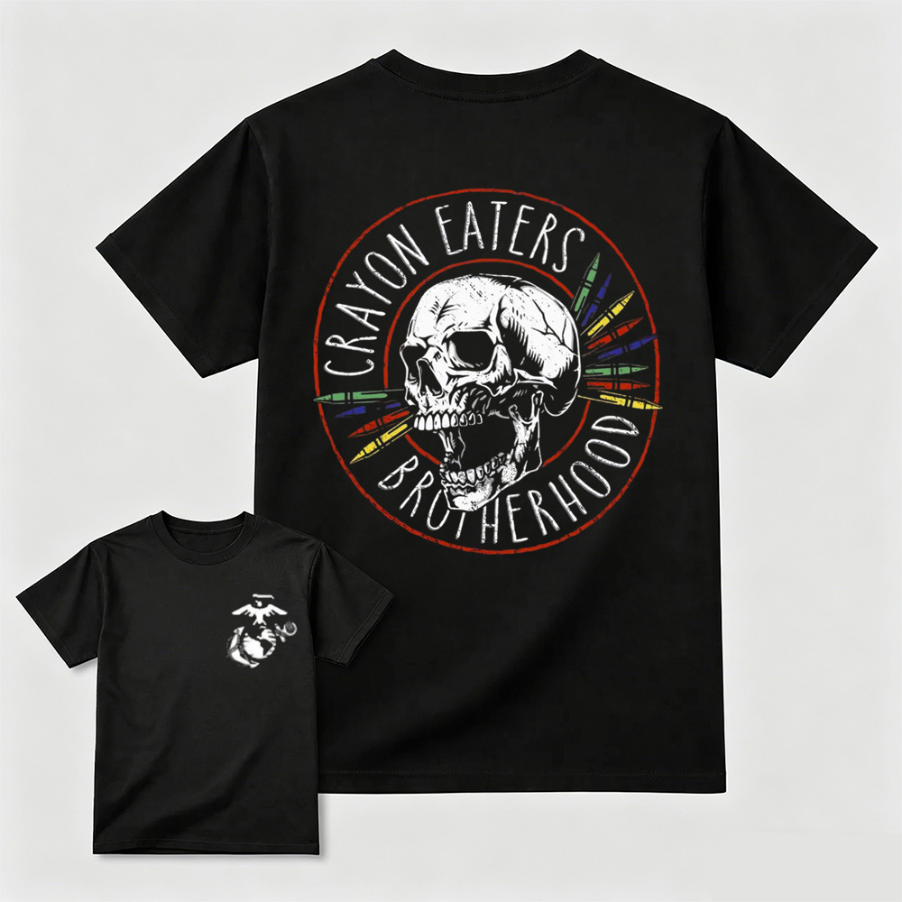 Crayon Eaters Brotherhood USMC Double Sided Tee