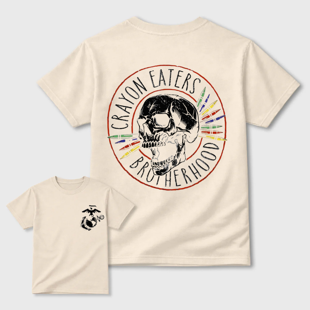Crayon Eaters Brotherhood USMC Double Sided Tee