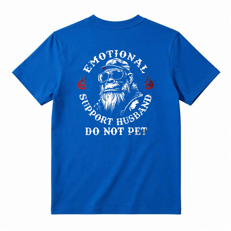 Emotional Support Husband Do Not Pet Monkey Graphic Unisex Classic T-shirt