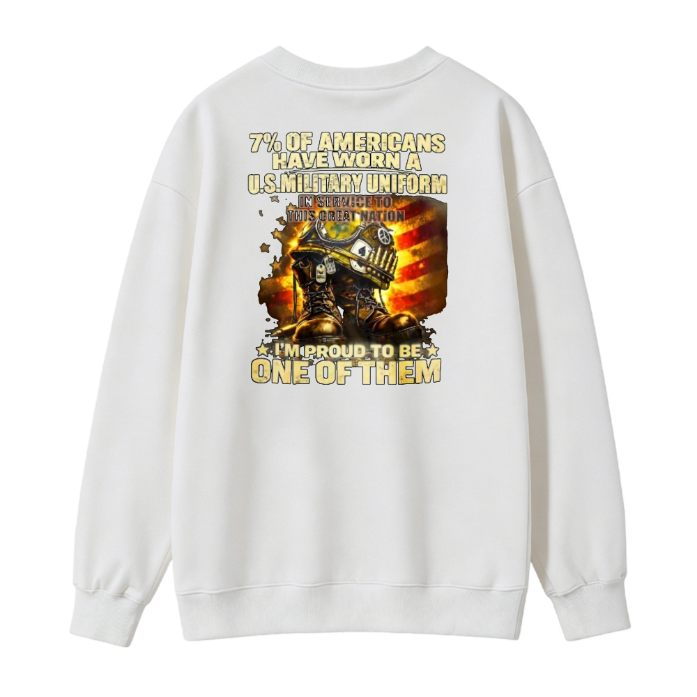 Proud American Military Veteran Service Graphic Sweatshirt
