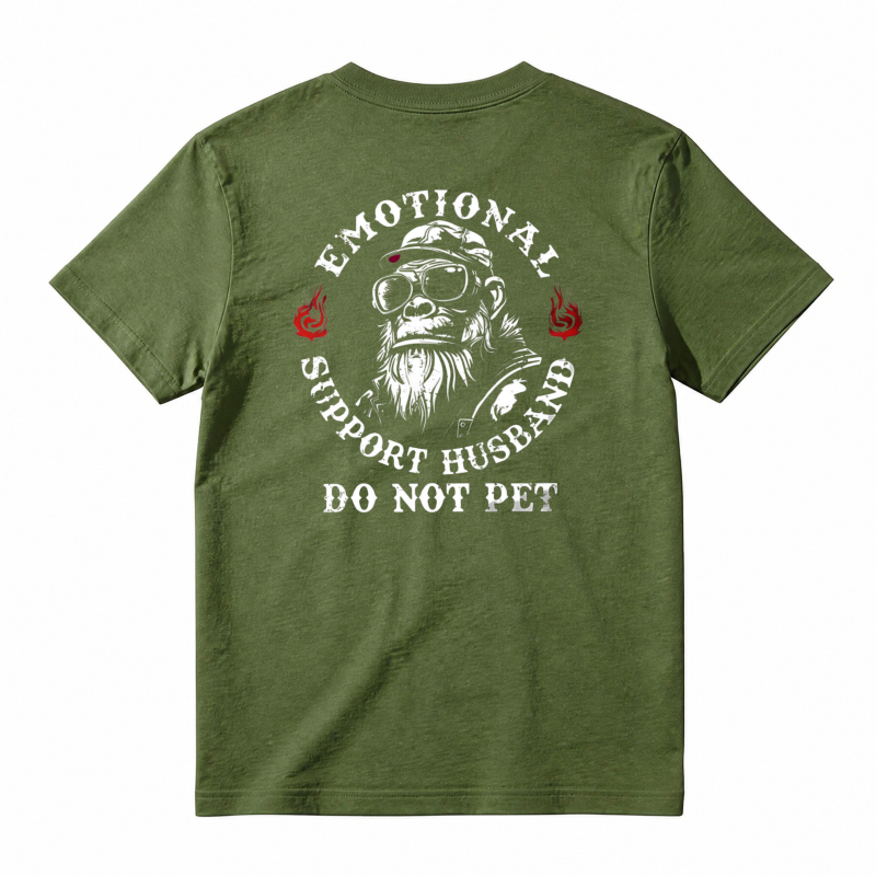 Emotional Support Husband Do Not Pet Monkey Graphic Unisex Classic T-shirt