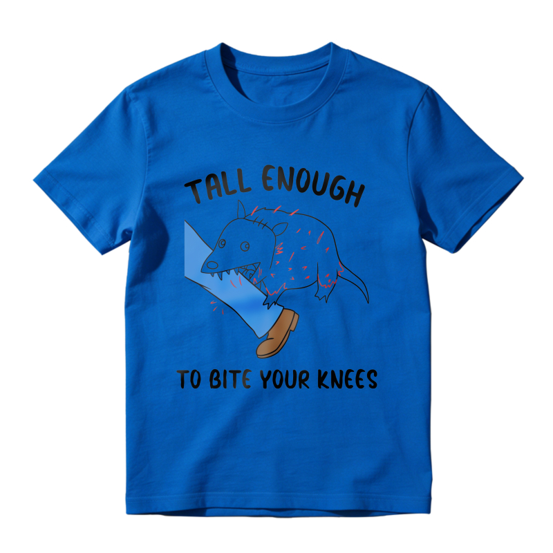 Tall Enough To Bite Your Knees Funny Opossum Graphic T-shirt