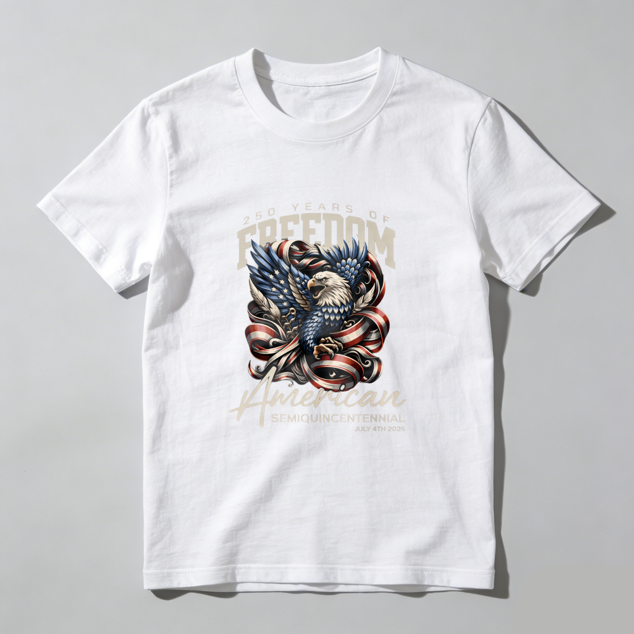 250 Years Of Freedom American Semiquincentennial Eagle Patriotic T-Shirt May 4th 2026
