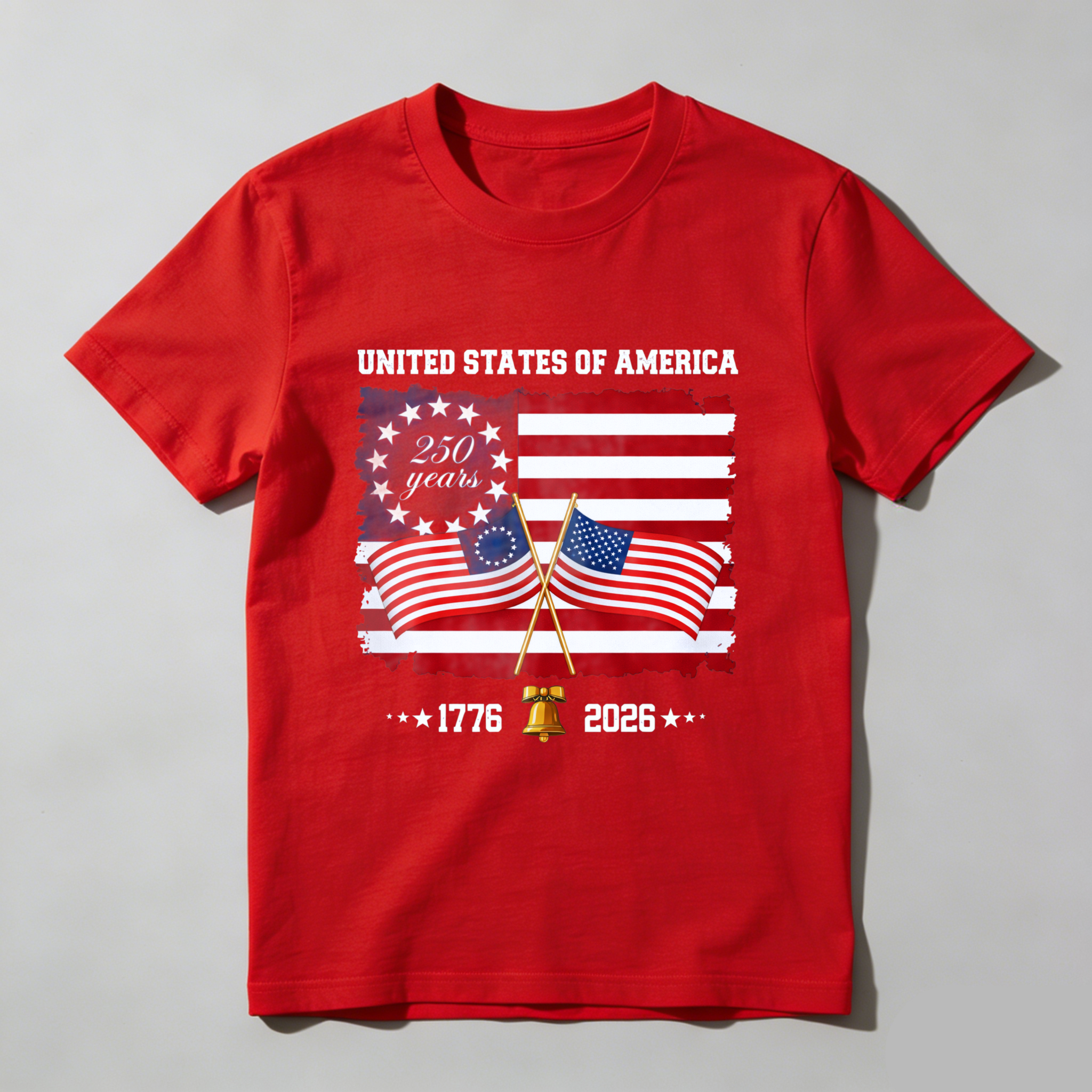 United States Of America 250 Years 1776 2026 Independence Day American Flag T Shirt