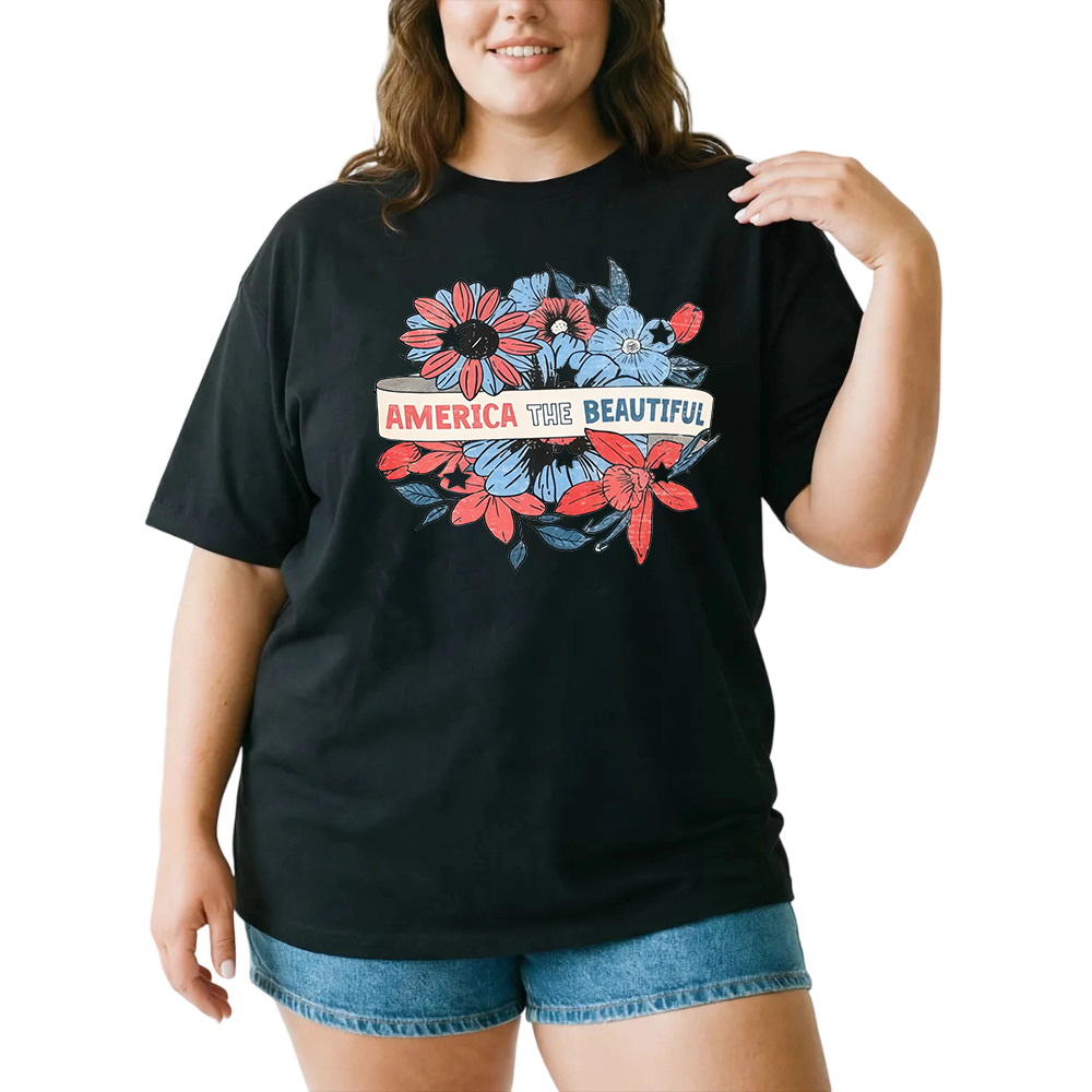 Vintage America The Beautiful Oversize Graphic Tee