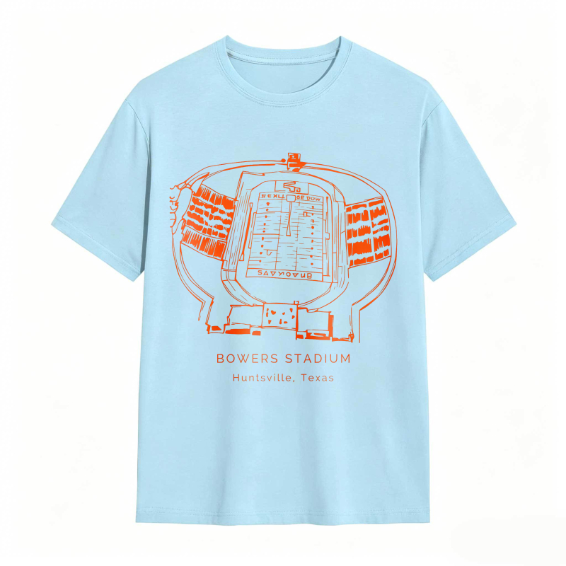 Bowers Stadium Huntsville Texas Arena Map Design T-shirt
