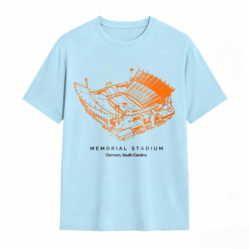 Memorial Stadium Clemson South Carolina Stadium Graphic T-shirt
