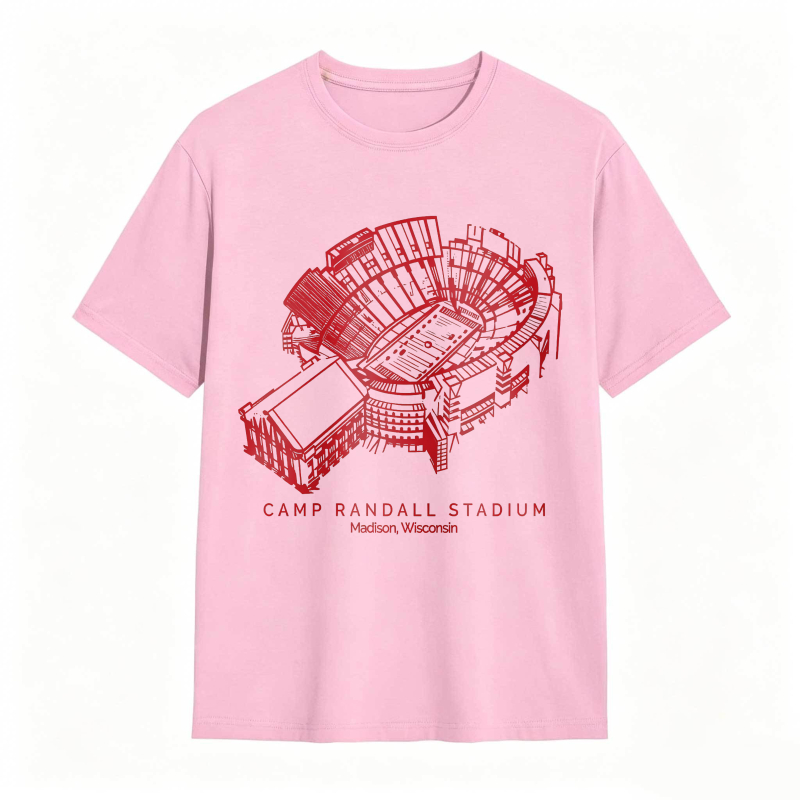 Camp Randall Stadium Madison Wisconsin Architectural Design T-shirt