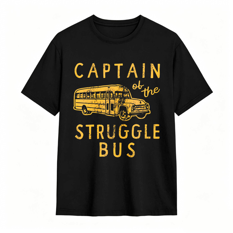 Captain Of The Struggle Bus School Bus Graphic Unisex Classic T-shirt