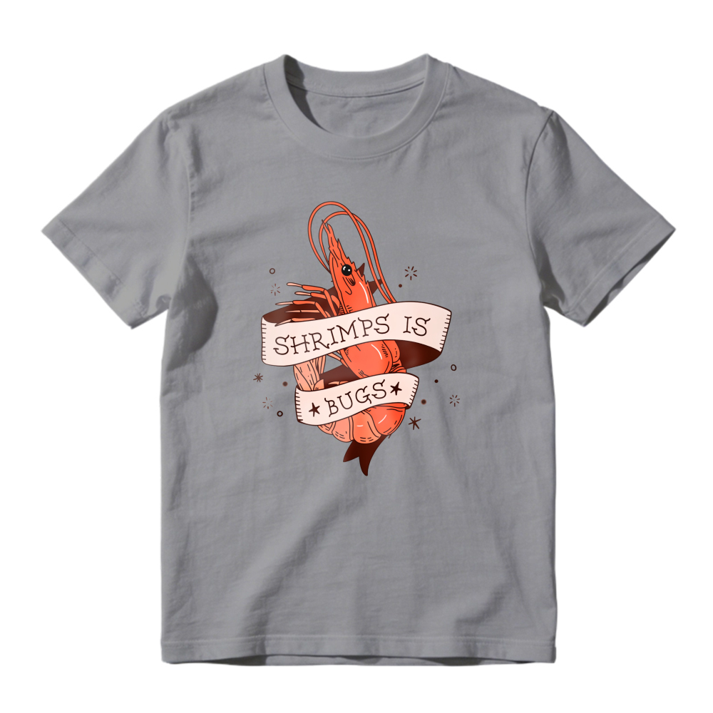 Shrimps Is Bugs Shrimp Heart Banner Graphic Unisex Classic T-shirt