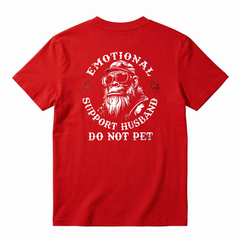 Emotional Support Husband Do Not Pet Monkey Graphic Unisex Classic T-shirt