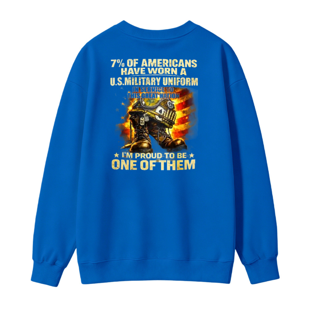 Proud American Military Veteran Service Graphic Sweatshirt