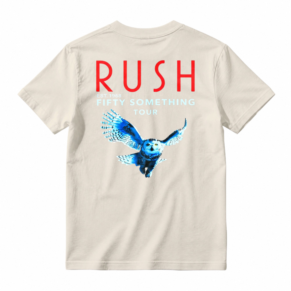 Rush Est 1968 Fifty Something Tour Blue Owl Graphic T-shirt