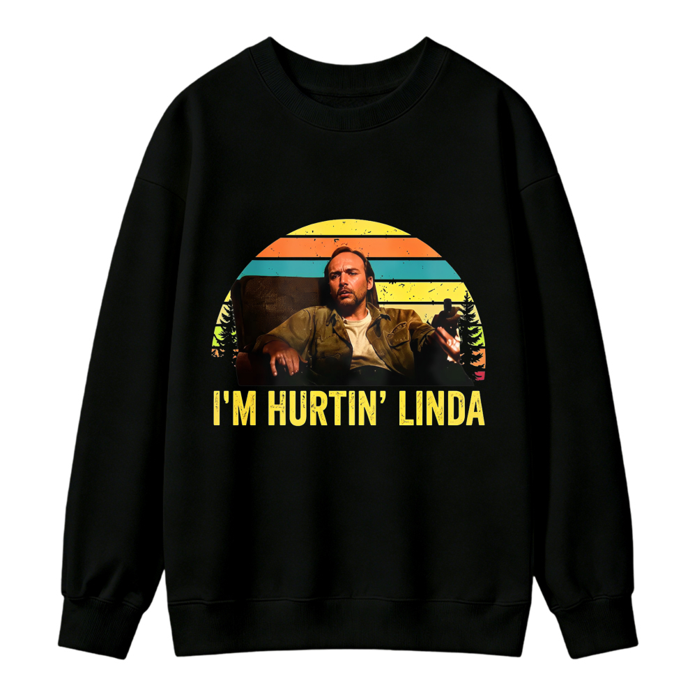 I M Hurtin Linda Vintage Retro Sunset Graphic Sweatshirt