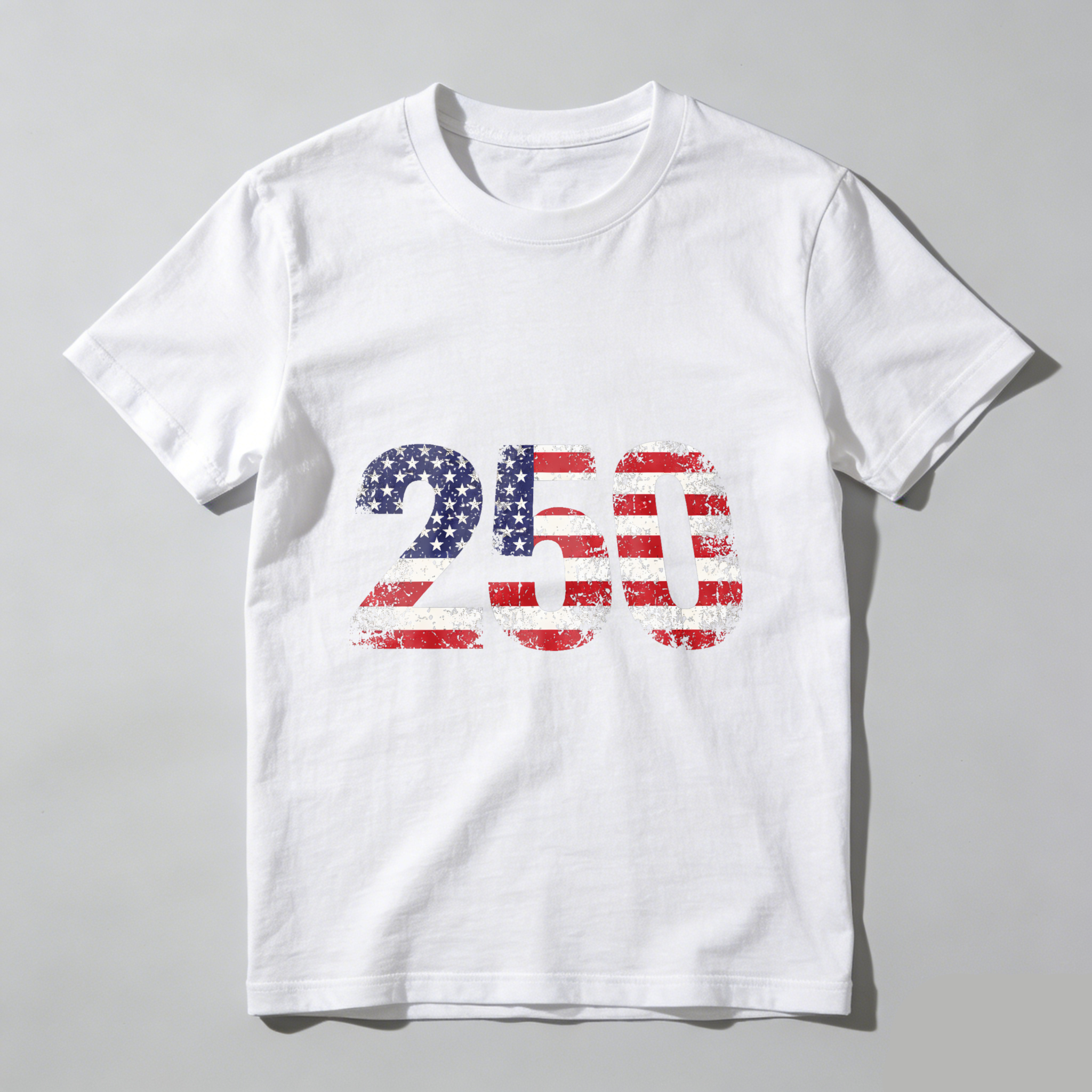 250 Usa Flag Independence Day Patriotic T-Shirt Black American Celebration Apparel