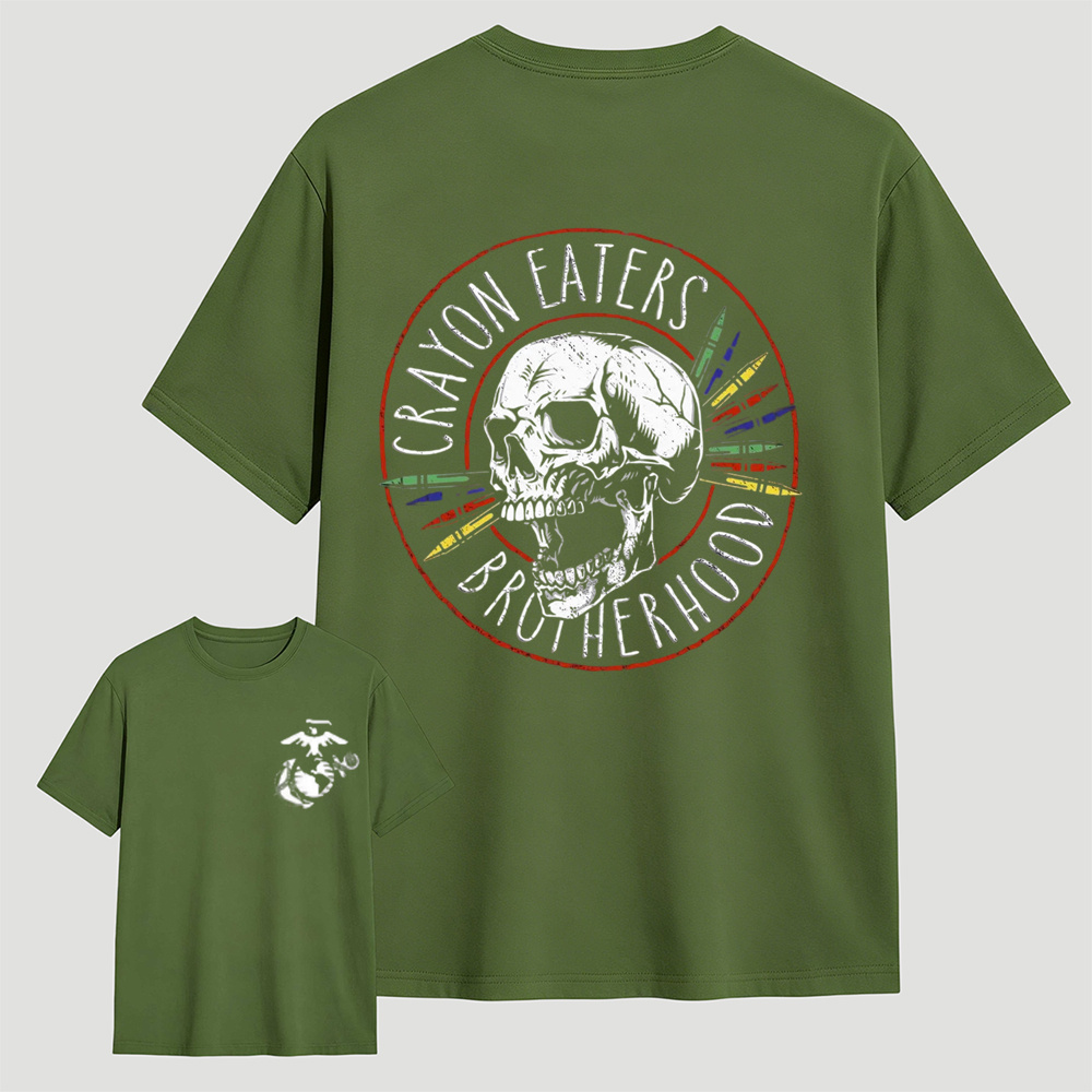 Crayon Eaters Brotherhood USMC Double Sided Tee