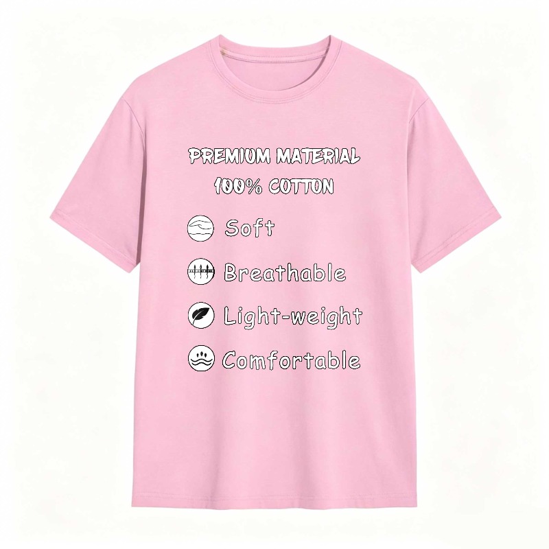 Premium Material 100 Cotton Soft Breathable Light Weight Comfortable Unisex Classic T-shirt