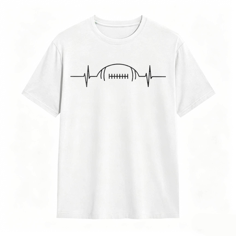 Football Heartbeat Design Unisex Classic T-shirt