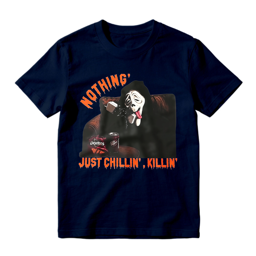 Nothing Just Chillin Killin Ghost Face Mask Horror Movie Parody Unisex Classic T-shirt