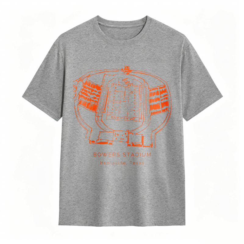 Bowers Stadium Huntsville Texas Arena Map Design T-shirt