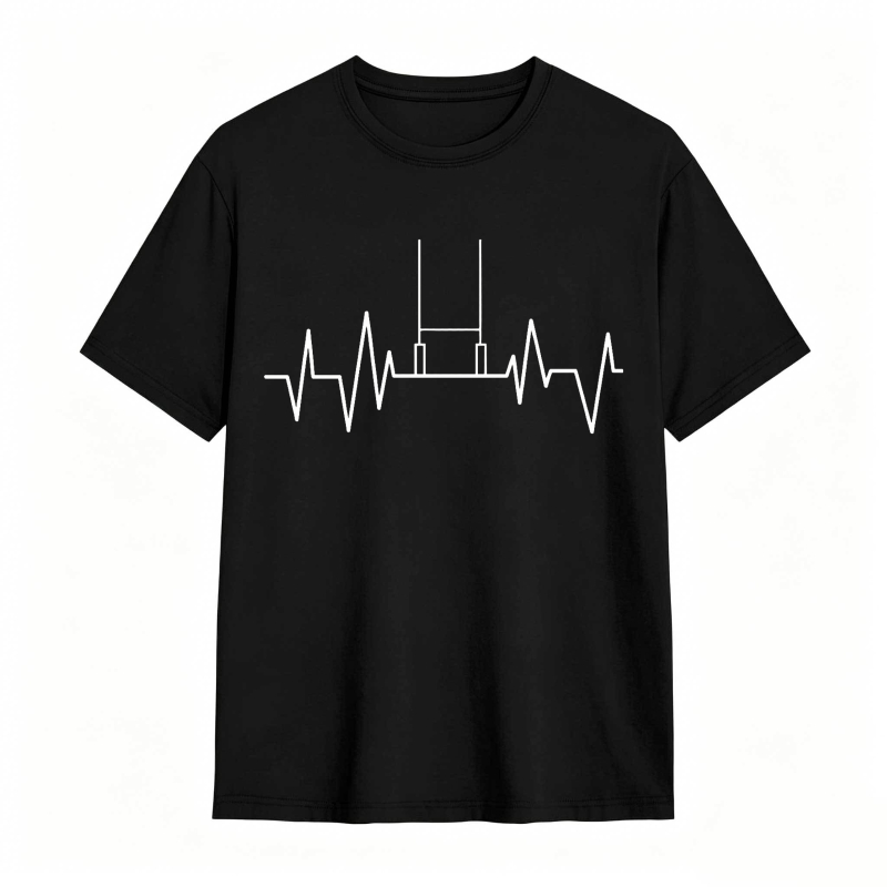 Heartbeat With Goalpost Design Unisex Classic T-shirt