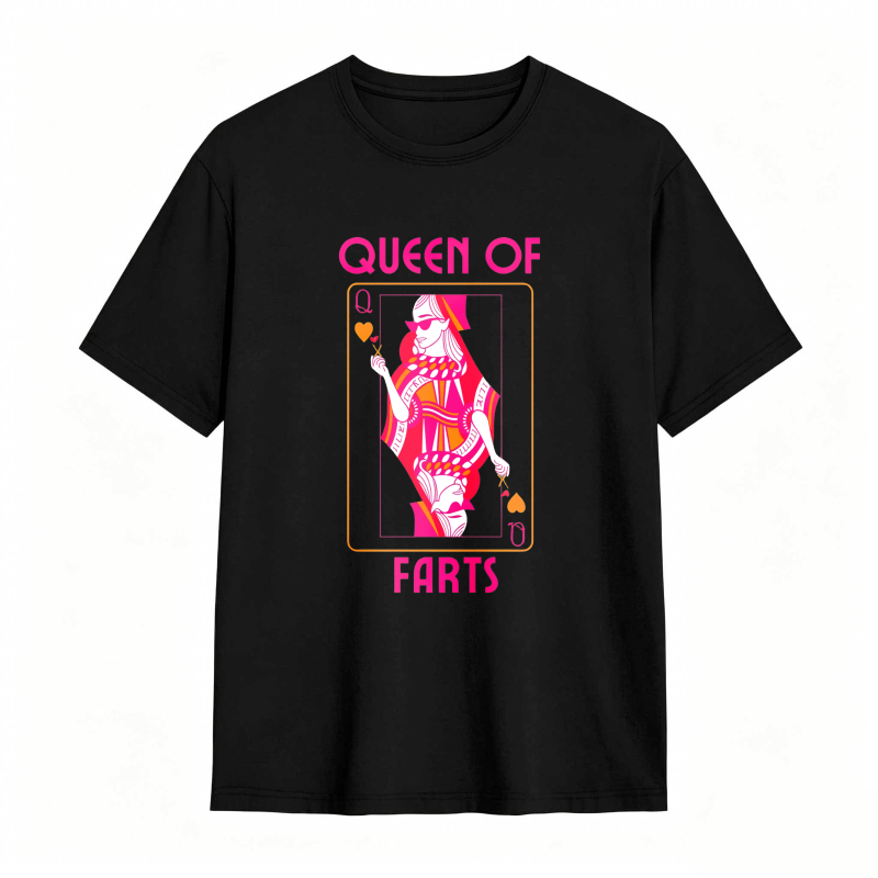 Queen Of Farts Playing Card Design Unisex Classic T-shirt