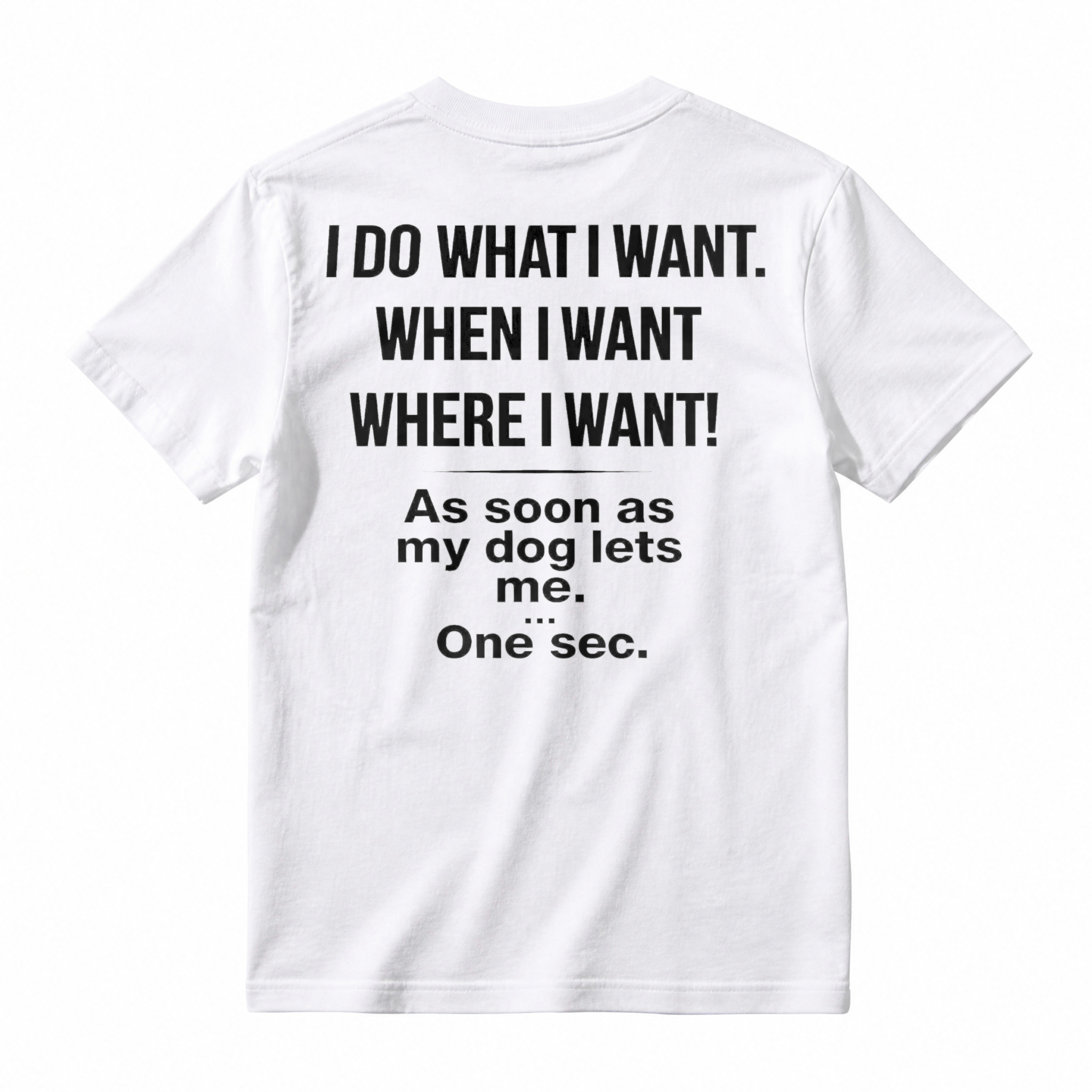 Funny Dog Owner Quote I Do What I Want When My Dog Lets Me Humor Pet Lover Graphic T-shirt