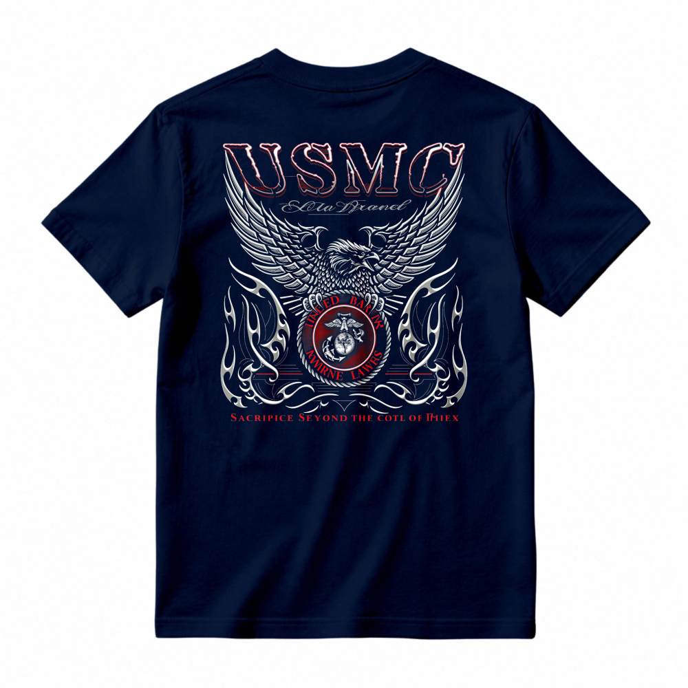 Usmc Eagle Globe And Anchor Wings Graphic T-shirt