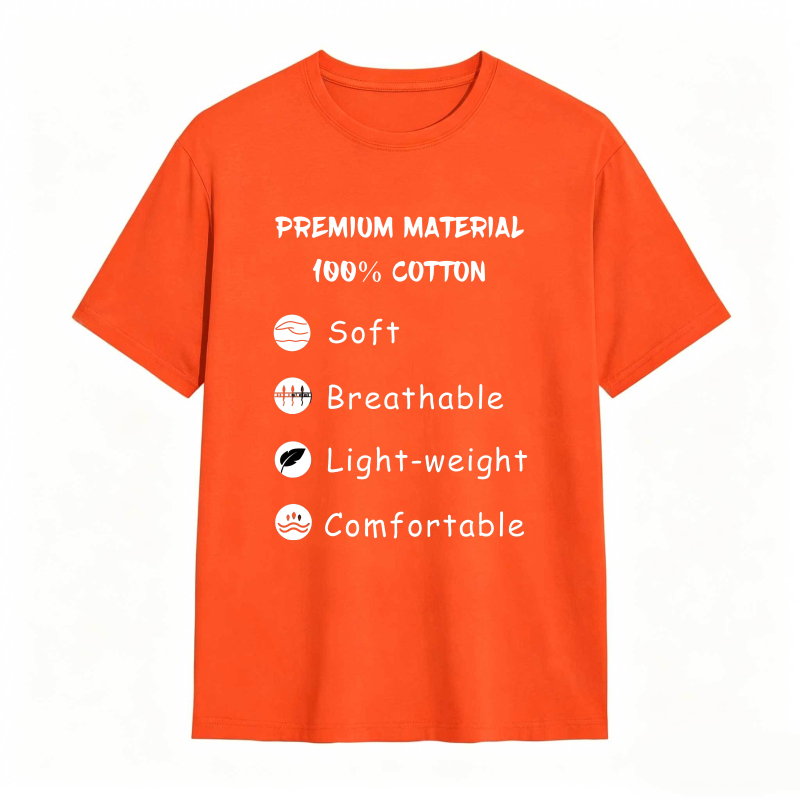 Premium Material 100 Cotton Soft Breathable Light Weight Comfortable Unisex Classic T-shirt