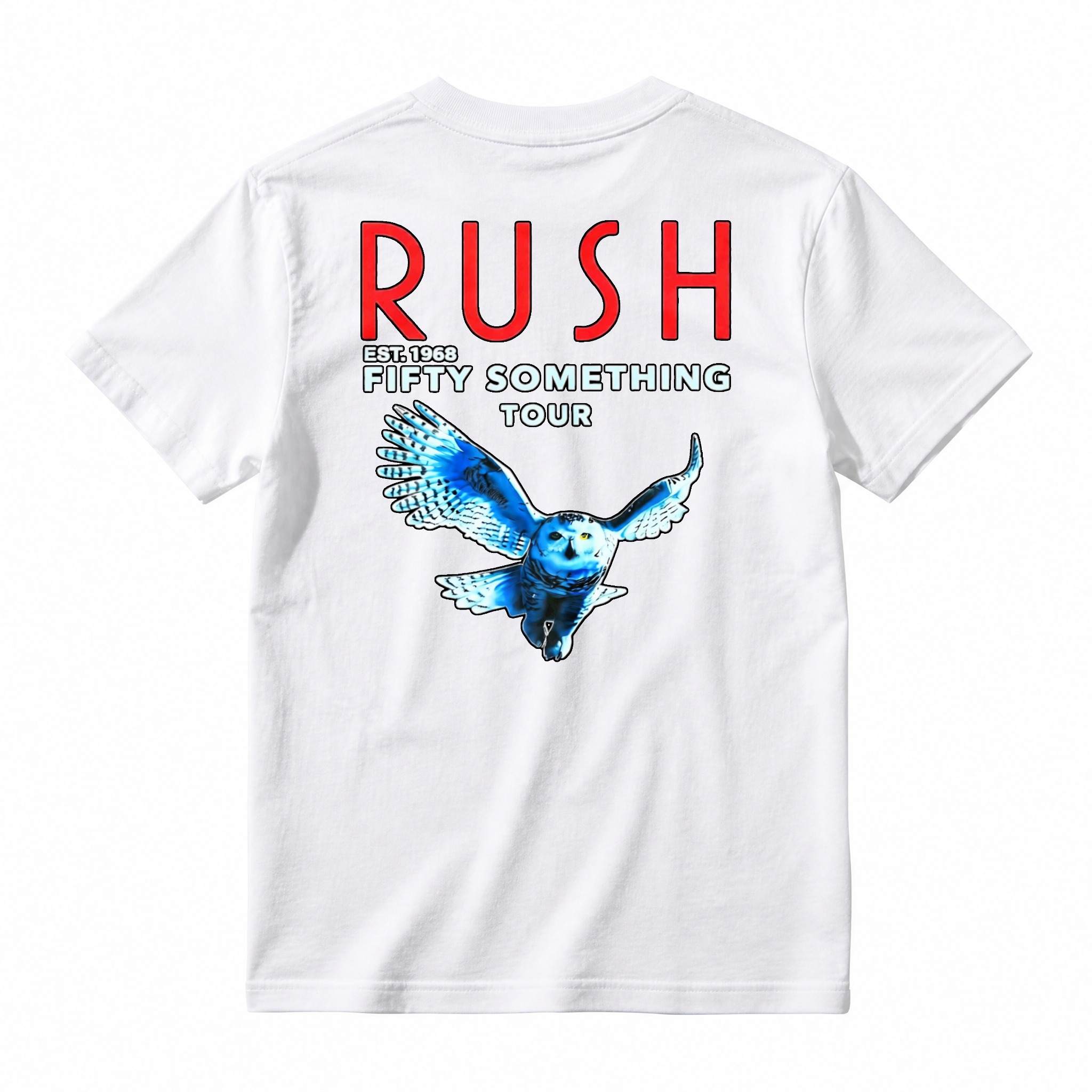 Rush Est 1968 Fifty Something Tour Blue Owl Graphic T-shirt