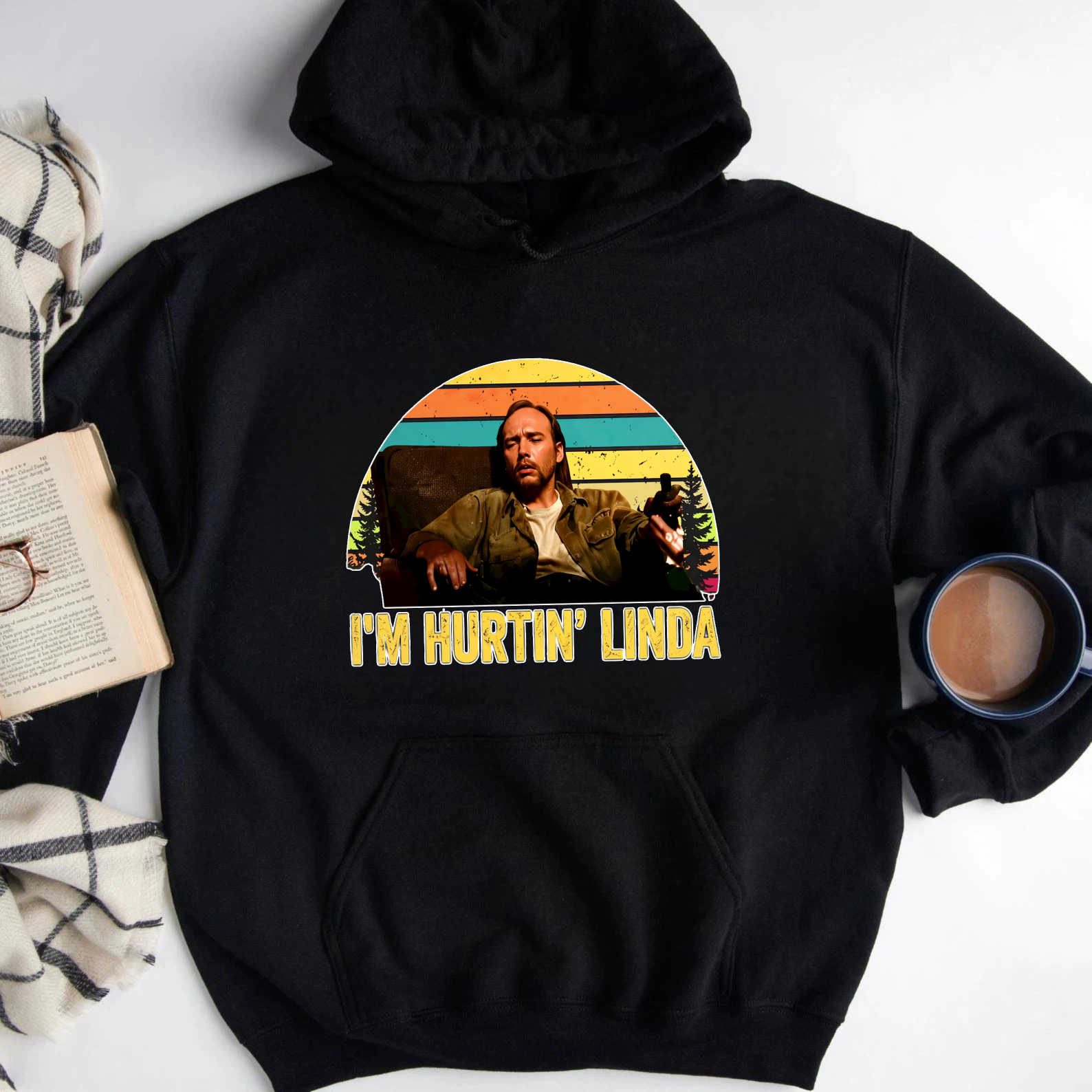 I M Hurtin Linda Vintage Retro Sunset Graphic Sweatshirt
