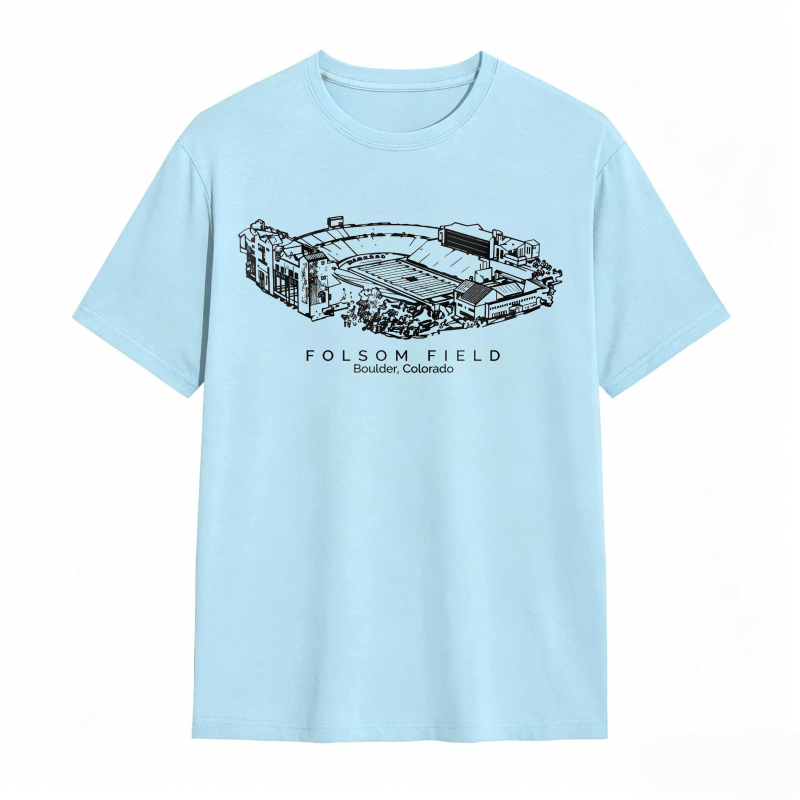 Folsom Field Stadium Boulder Colorado T-shirt