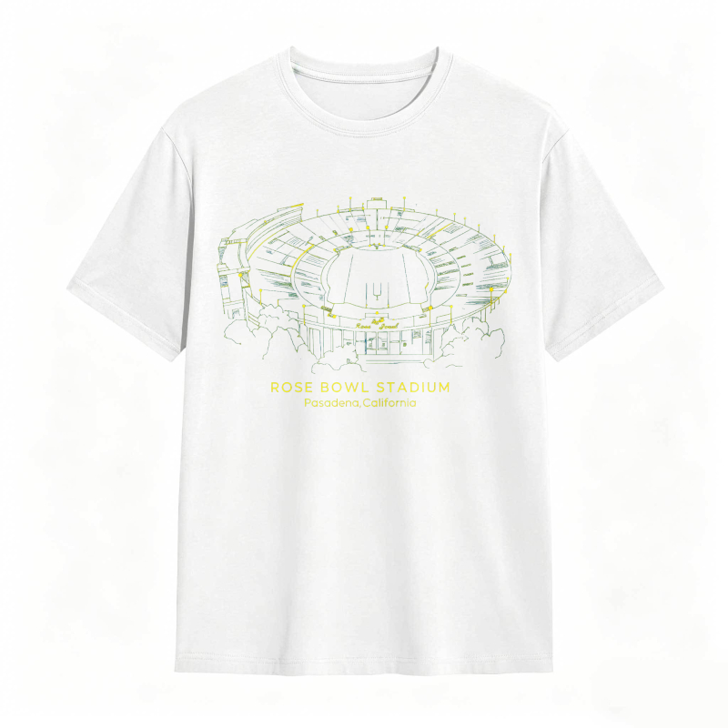 Rose Bowl Stadium Architectural Blueprint Design T-shirt
