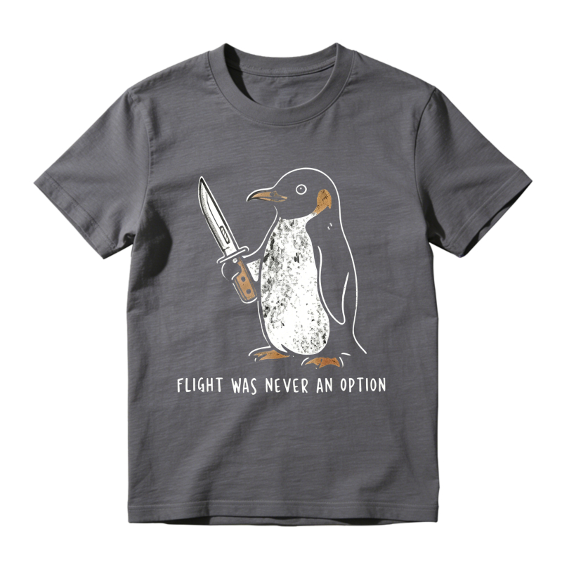 Penguin Holding Knife Flight Was Never An Option  Classic T-shirt