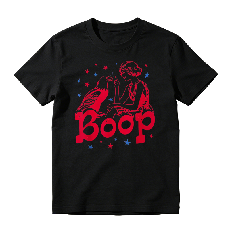 Boop The Eagle Retro America 4th of July Patriotic Graphic T-Shirt