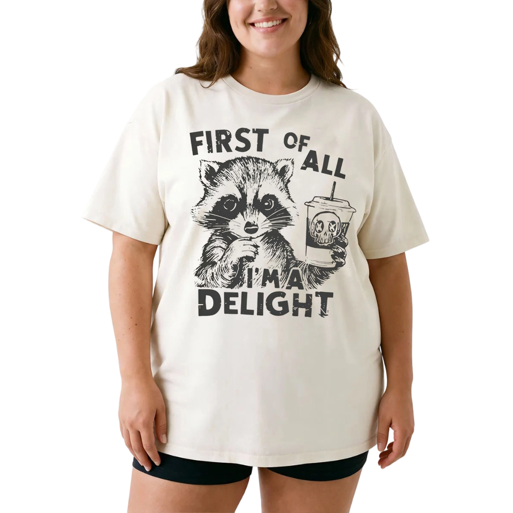 Vintage First Of All I Am Delight Tee