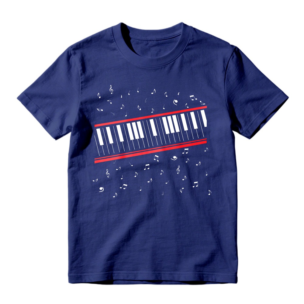 Piano Keyboard With Music Notes T-shirt