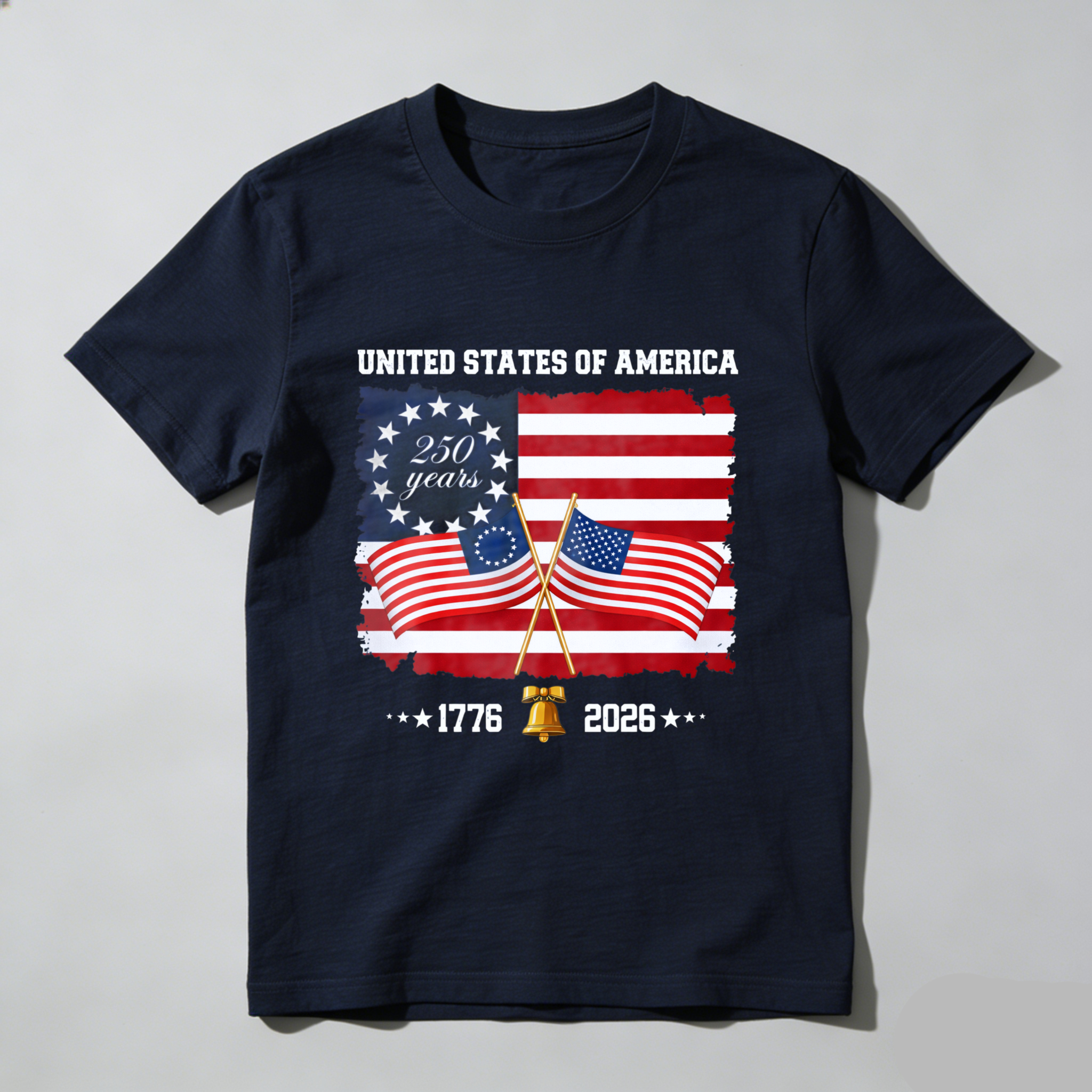 United States Of America 250 Years 1776 2026 Independence Day American Flag T Shirt