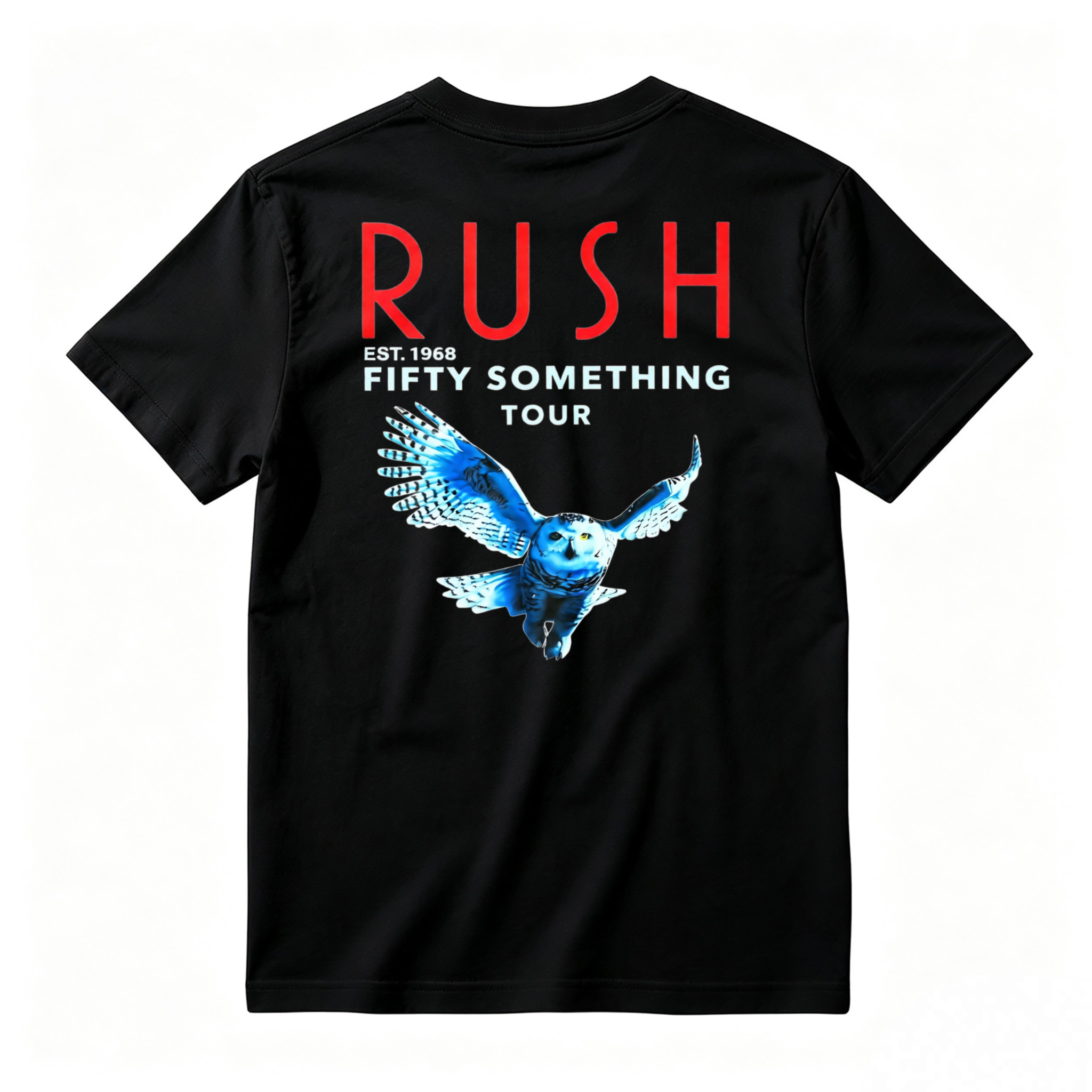 Rush Est 1968 Fifty Something Tour Blue Owl Graphic T-shirt