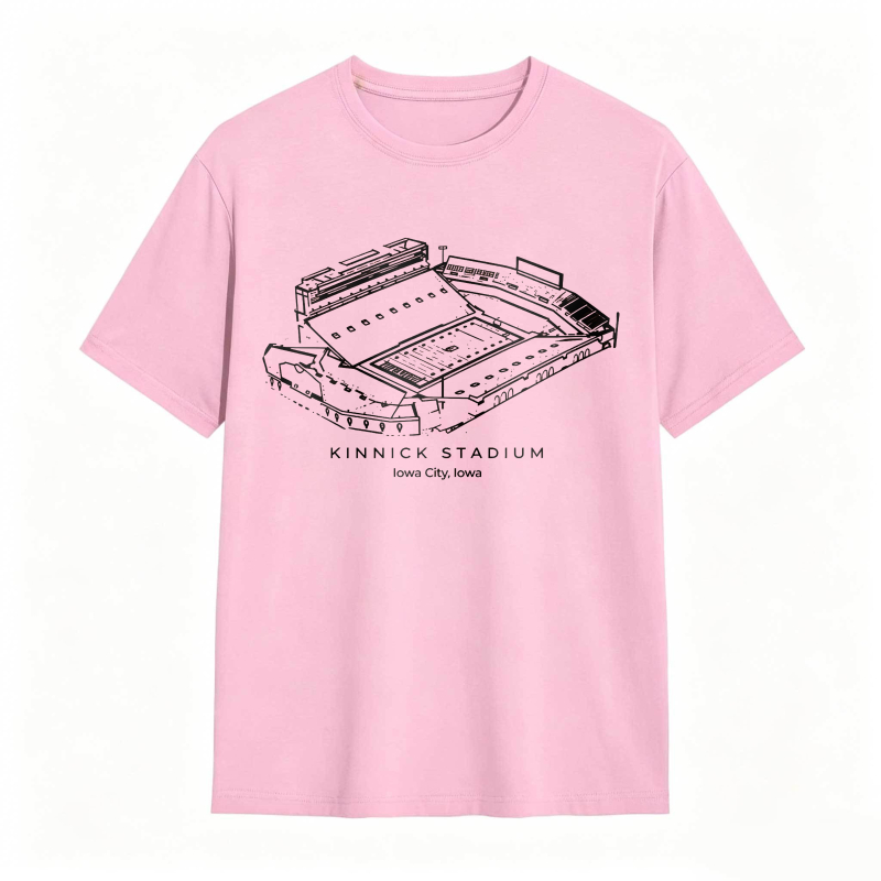 Kinnick Stadium Iowa City Iowa Architectural Blueprint Design T-shirt
