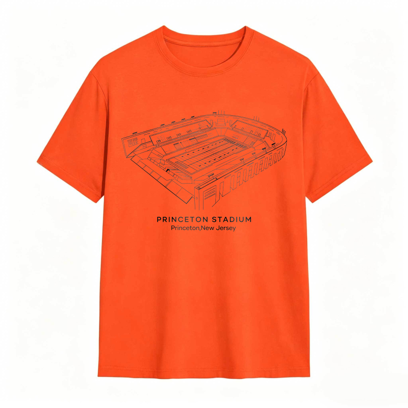 Princeton Stadium Architectural Line Drawing Princeton New Jersey T-shirt