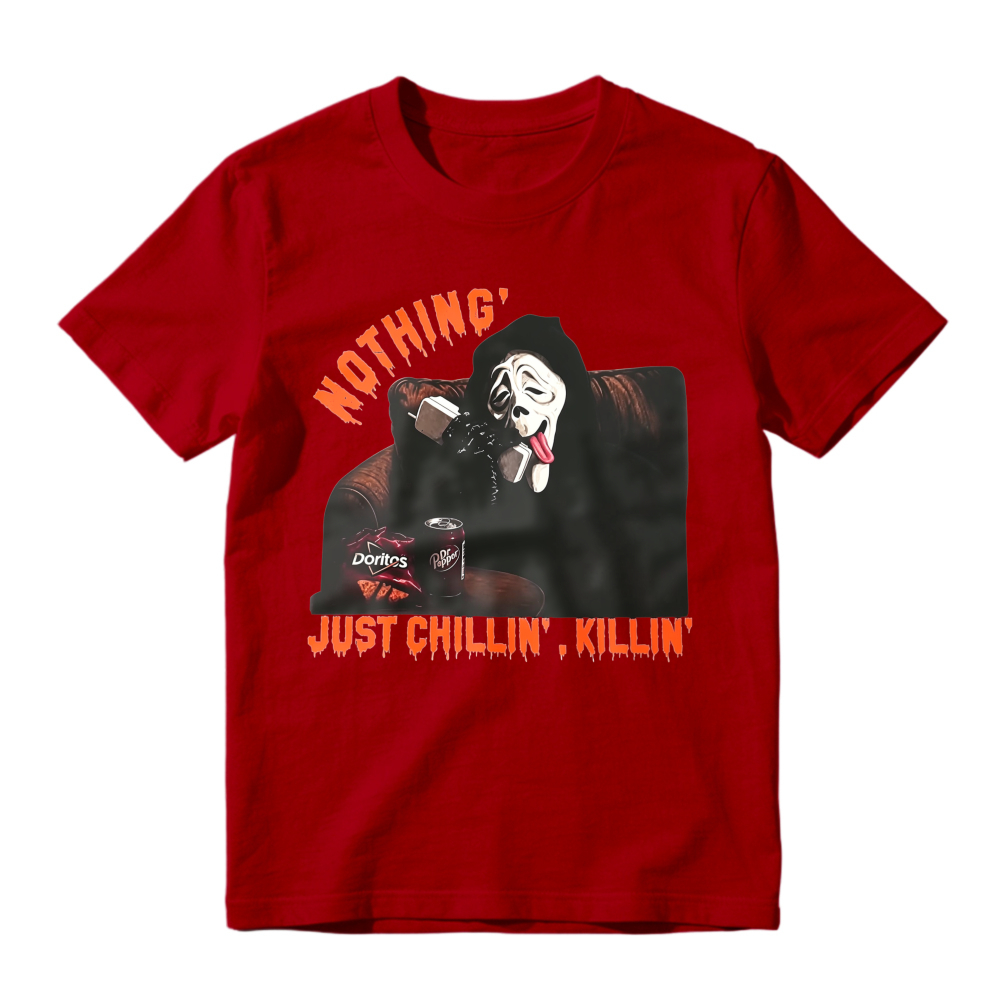 Nothing Just Chillin Killin Ghost Face Mask Horror Movie Parody Unisex Classic T-shirt