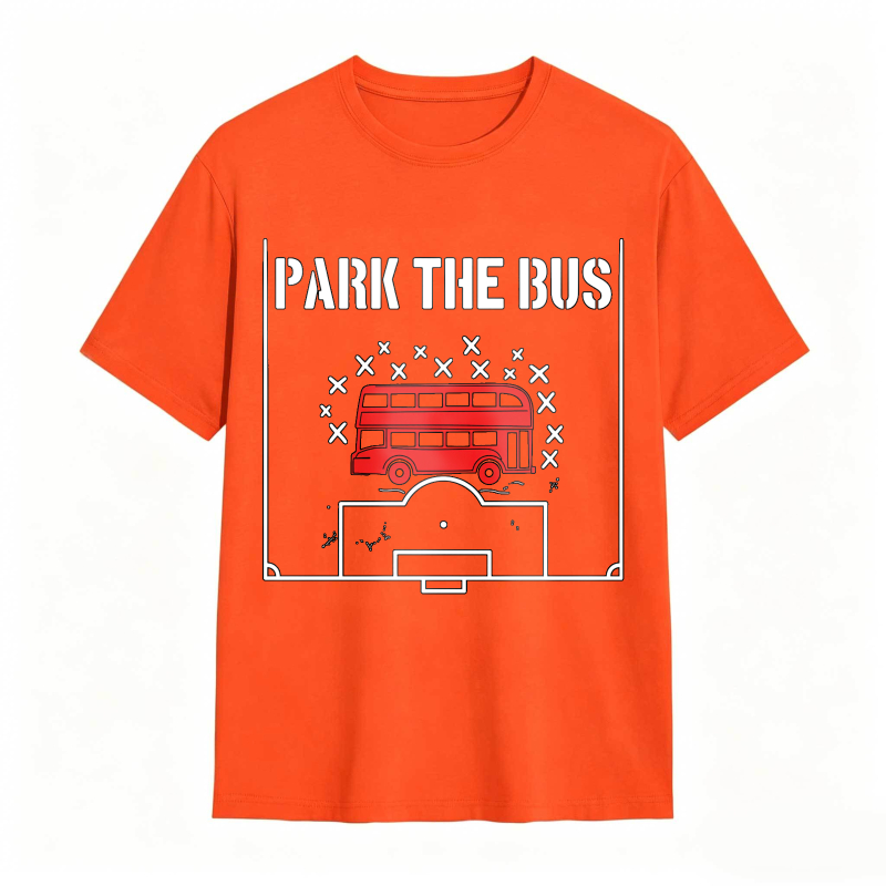 Park The Bus Football Strategy With Red Double Decker Bus Unisex Classic T-shirt